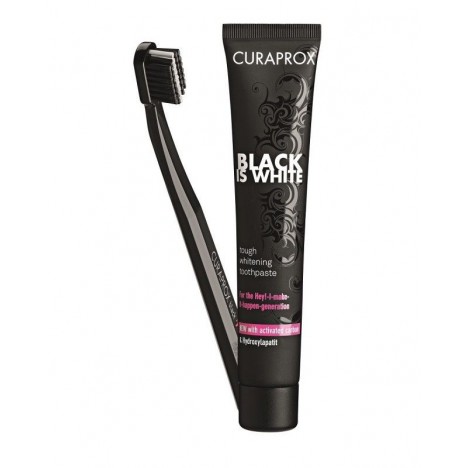 CURAPROX BLACK IS WHITE TOOTHPASTE + TOOTHBRUSH CS 5460 ULTRA
