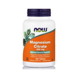 NOW MAGNESIUM CITRATE 200MG 100TABS