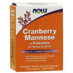 NOW CRANBERRY MANNOSE+PROBIOTICS 24PACKETS