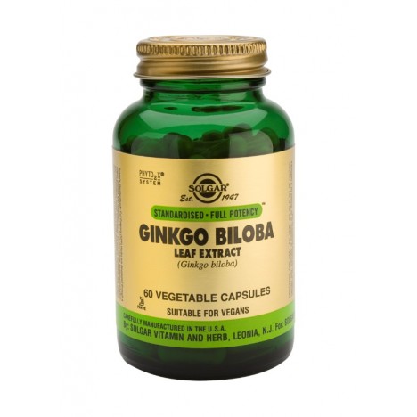 SOLGAR GINKGO BILOBA LEAF EXTRACT 60CAPS