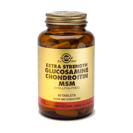 SOLGAR EXTRA STRENGTH  GLUCOSAMINE CHONDROITIN MSM 60TABS