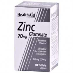 HEALTH AID ZINC GLUCONATE 70MG 90TABS