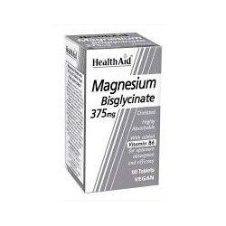 HEALTH AID MAGNESIUM BISGLYCINATE 375MG 60tabs