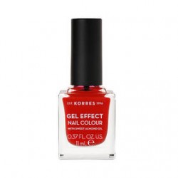 KORRES GEL EFFECT NAIL COLOR No 48 CORAL RED 11ML