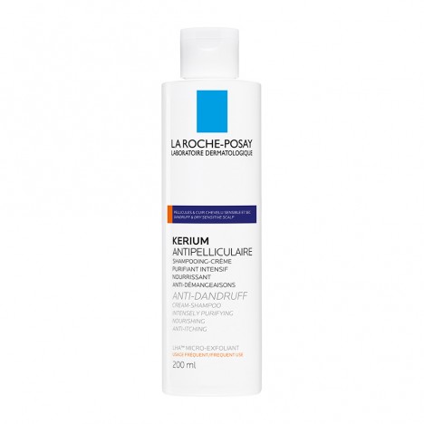 LA ROCHE POSAY KERIUM ANTIPELLICULAIRE SEC CREME SHAMPOO  200ML