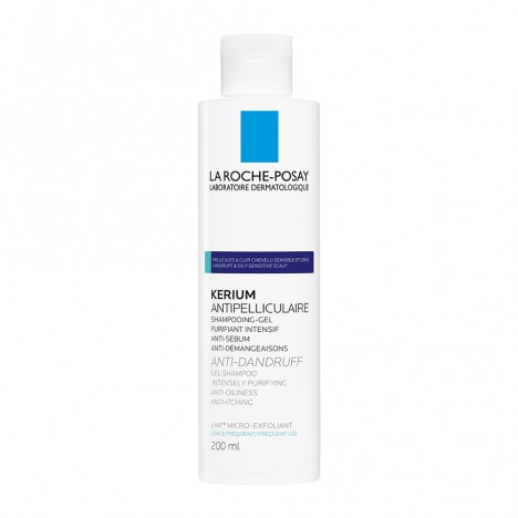 LA ROCHE POSAY KERIUM ANTIPELLICULAIRE GRAS GEL SHAMPOO 200ML