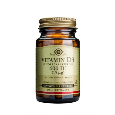 SOLGAR VITAMIN D3 600IU VEGICAPS 60S