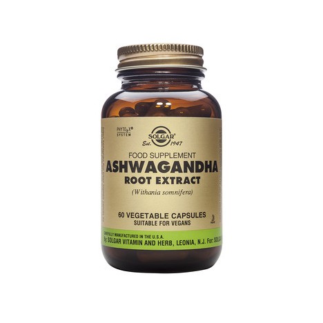 SOLGAR ASWAGANDHA ROOT EXTRACT 60CAPS VEGETABLE