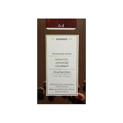 KORRES ARGAN OIL ADVANCED COLORANT 6.4 COPPER DARK BLONDE