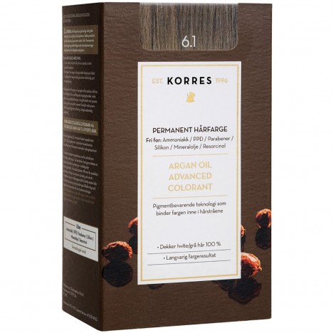 KORRES ARGAN OIL ADVANCED COLORANT 6.1 ASH DARK BLONDE