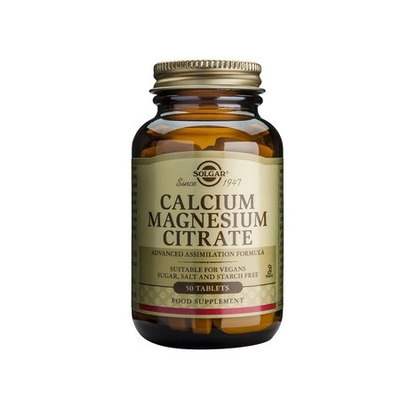 SOLGAR CALCIUM MAGNESIUM CITRATE 50TABS