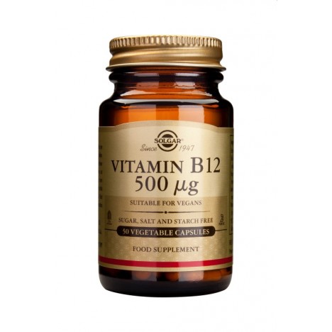 SOLGAR VITAMIN  B12 500μG 50VEGICAPS