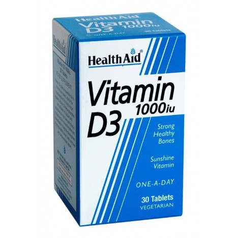 HEALTH AID D3 1000IU 30TABS