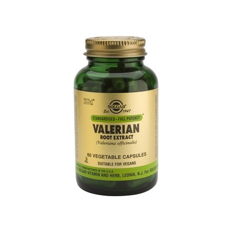 SOLGAR STANDARDISED VALERIAN  ROOT EXTRACT 60CAPS VEGETABLE