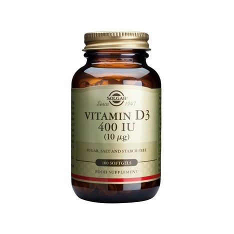 SOLGAR VITAMIN D3 400IU 100SOFTGELS