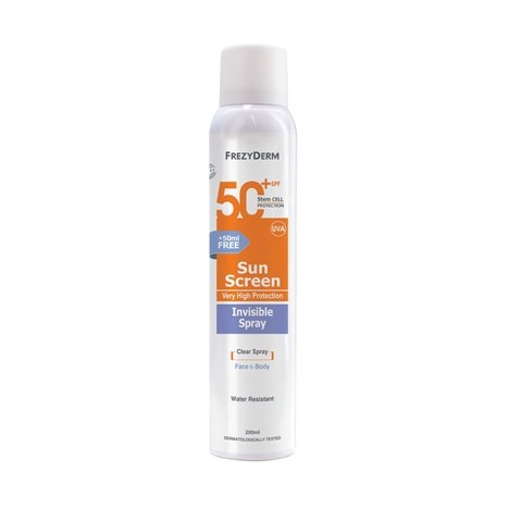 FREZYDERM SUN SCREEN INVISIBLE SPRAY SPF50+ 200ML