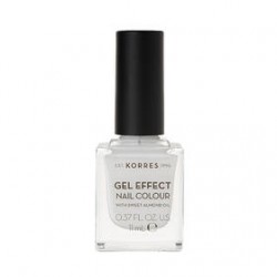 KORRES GEL EFFECT NAIL COLOR No01 BLANC WHITE 11ML