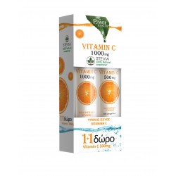 POWER HEALTH VITAMIN C 1000MG 24EFF STEVIA + ΔΩΡΟ VITAMIN C 500MG 20EFF