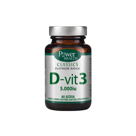 POWER HEALTH PLATINUM D-VIT 3 5000IU 60TABS