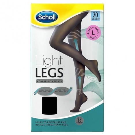 SCHOLL LIGHTLEGS ΚΑΛΣΟΝ ΔΙΑΒΑΘΜΙΣΜΕΝΗΣ ΣΥΜΠΙΕΣΗΣ 20DEN BLACK LARGE 1ΤΕΜ