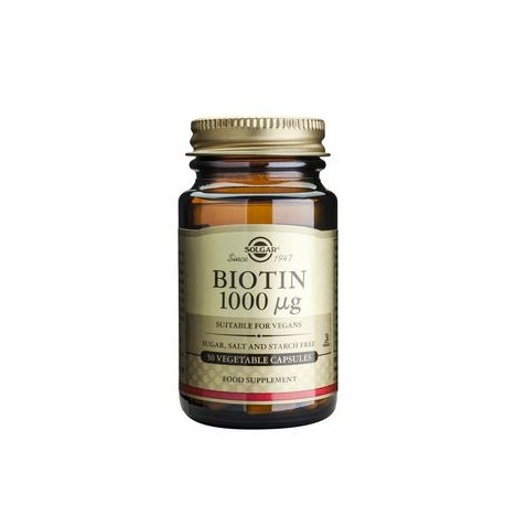 SOLGAR BIOTIN 1000MG 50VEGICAPS