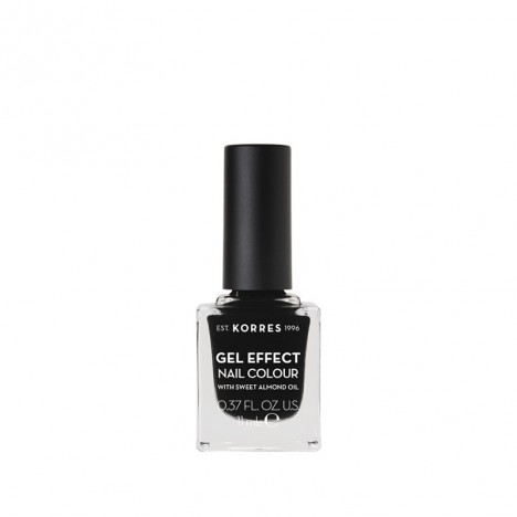 KORRES GEL EFFECT NAIL COLOR NO 100 BLACK 11ML