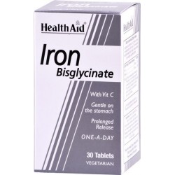 HEALTH AID IRON BISGLYCINATE 30TABS