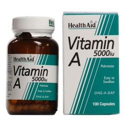 HEALTH AID VITAMIN A 5000IU 100CAPS