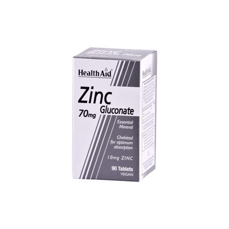 HEALTH AID ZINC GLUCONATE 70MG 90TABS