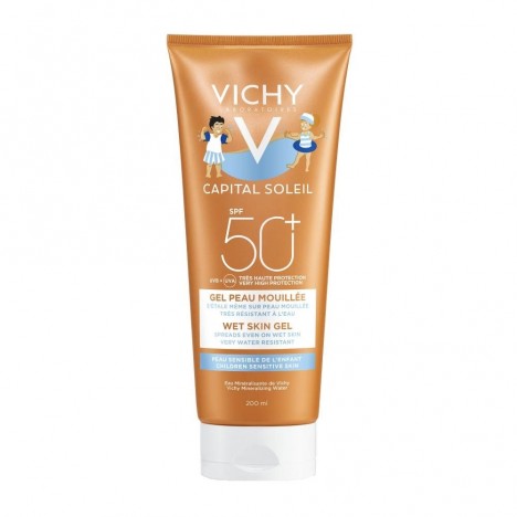 VICHY CAPITAL SOLEIL GEL WET SKIN KIDS  SPF50+ 200ML