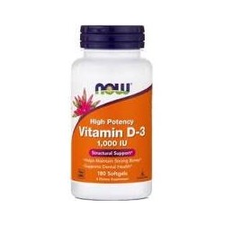 NOW VITAMN D-3 1000IU 180SOFTGELS