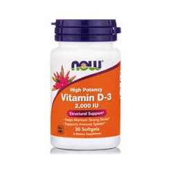 NOW VITAMIN D3 2000IU 30SOFTGELS