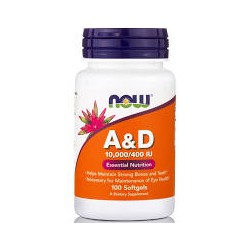 NOW VITAMIN A & D 10.000IU/400IU 100SOFTGELS