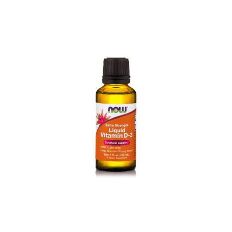 NOW VITAMIN D3 EXTRA STRENGTH LIQUID 1000IU 30ML