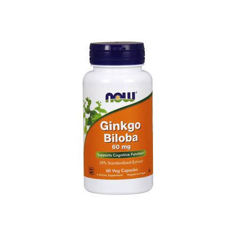 NOW GINKGO BILOBA 60MG 60VCAPS