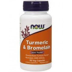 NOW TURMERIC & BROMELAIN 300/150MG 90VCAPS