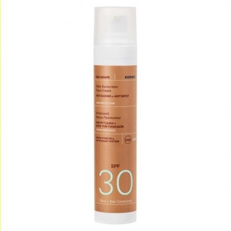 KORRES ΚΟΚΚΙΝΟ ΣΤΑΦΥΛΙ ΑΝΤΗΛΙΑΚΗ ΠΡΟΣΩΠΟΥ SPF30 50ML