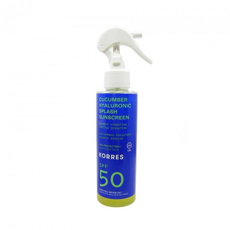 KORRES ΑΓΓΟΥΡΙ ΥΑΛΟΥΡΟΝΙΚΟ SPLASH ΑΝΤΗΛΙΑΚΟ SPF50 150ML