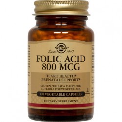 SOLGAR FOLACIN (FOLIC ACID) 800MG 100TABS