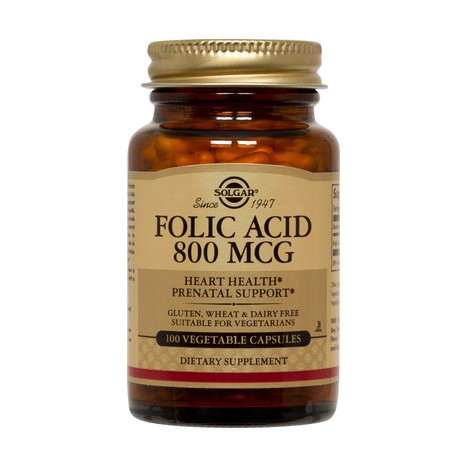 SOLGAR FOLACIN (FOLIC ACID) 800MG 100TABS