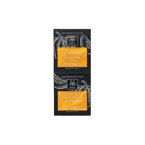 APIVITA EXPRESS FACE MASK PUMPKIN DETOX 8ML X 2TEM.