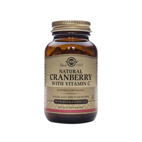 SOLGAR CRANBERRY EXTRACT WITH VITAMIN C VEGΙCAPS 60S
